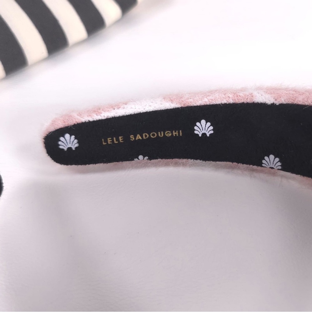 Lele Sadoughi New Leopard‎ Knit Alice Headband in Pink LSHA1214PL - Picture 12 of 16